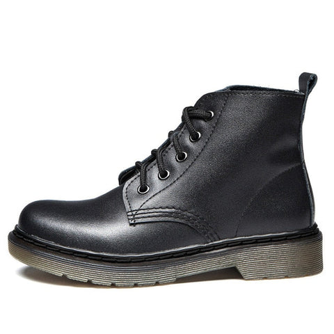 Genuine Leather Lace Up Cool Winter Boots