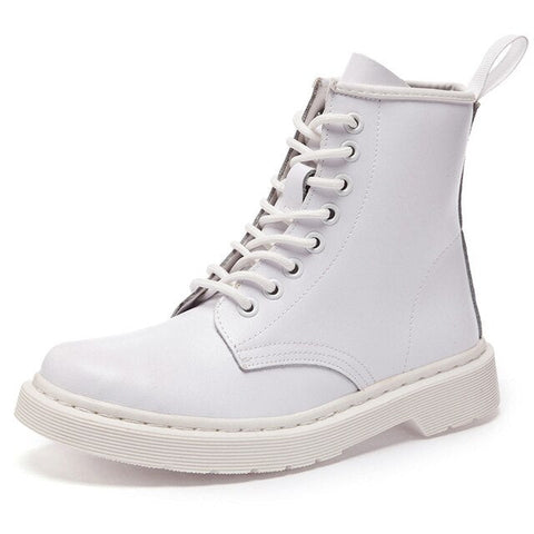 Genuine Leather Lace Up Cool Winter Boots