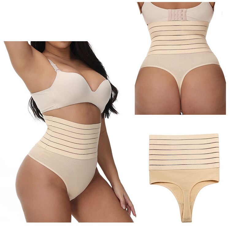 High Waist Shaping Thong Breathable Body Shaper Panties Slimming Tummy Underwear Butt Lifter Seamless Shaperwear