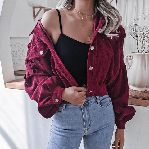 Loose Style Cropped Jackets