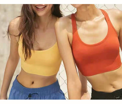 Soutiens-gorge pour sous-vêtements, lingerie, coussinets, sans couture, push-up, en coton, brassière de sport sans fil