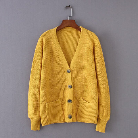 Button Clouse Cardigan Sweaters