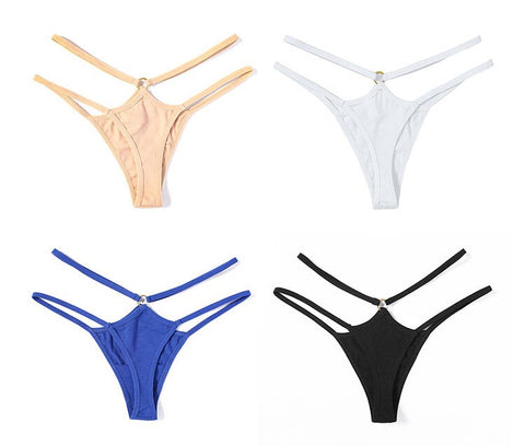 3 Teile/los Baumwolle Höschen G-String Tanga Aushöhlen Unterwäsche Bandage Nahtlose Weiche Knickers Dessous Dessous