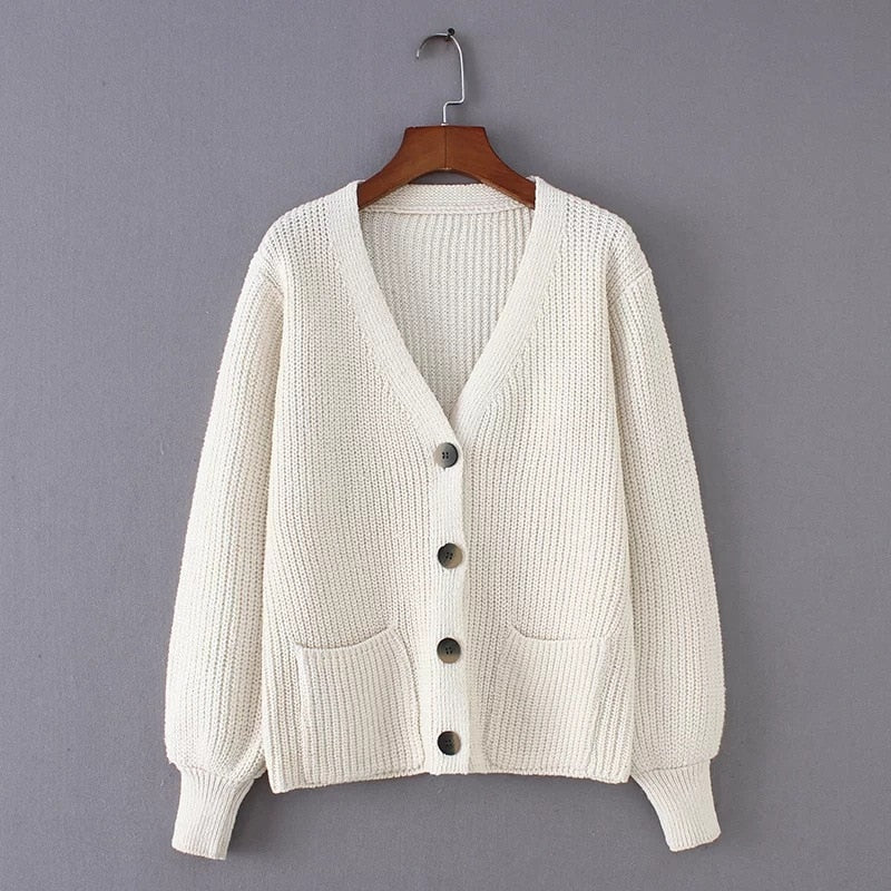 Button Clouse Cardigan Sweaters