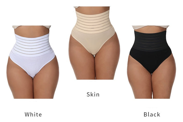 High Waist Shaping Thong Breathable Body Shaper Slimming Tummy Underwear Butt Lifter Seamless Panties Shaperwear