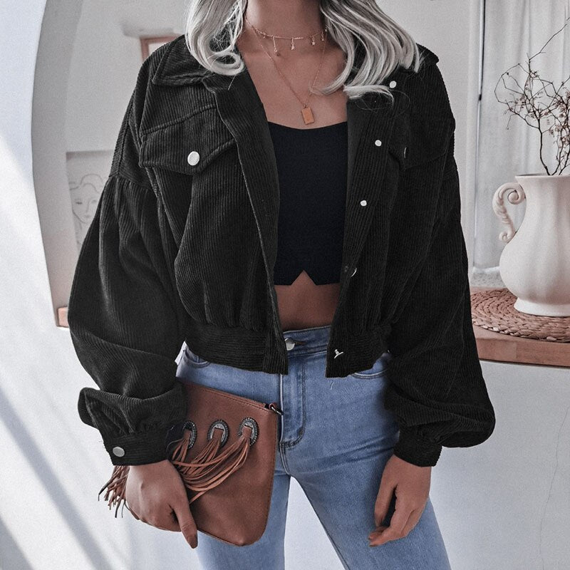 Loose Style Cropped Jackets