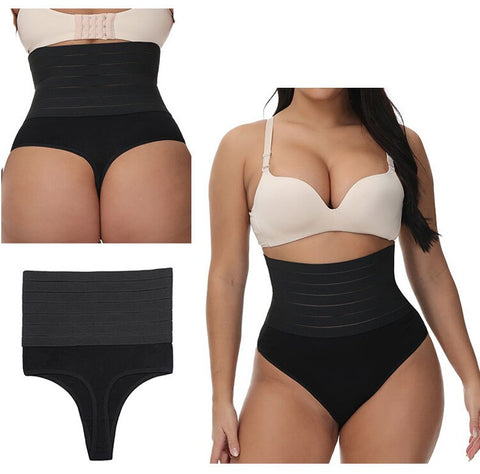 High Waist Shaping Thong Breathable Body Shaper Panties Slimming Tummy Underwear Butt Lifter Seamless Shaperwear