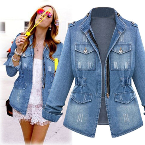 Chester Blue Long Sleeve Denim Coat