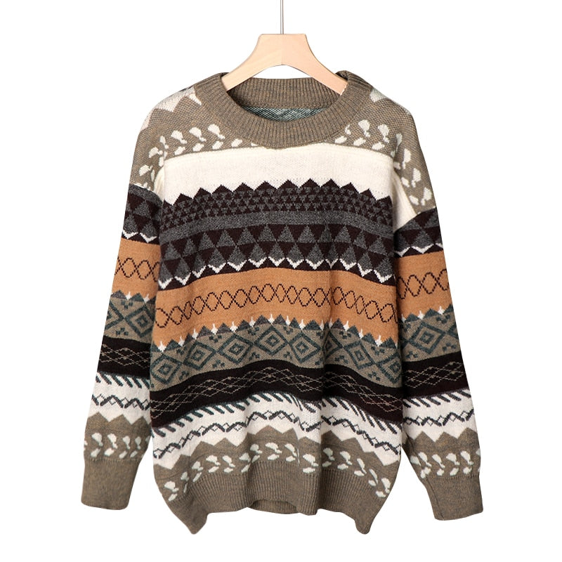 Femme Korean Style Rustic Vintage Style Winter Sweaters