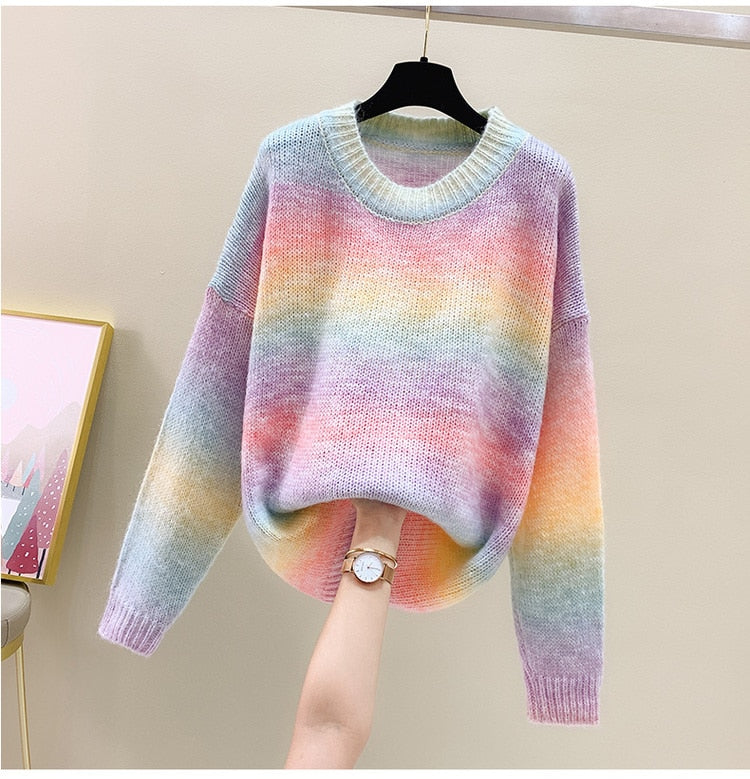 Rainbow Colorful Stripe Sweaters