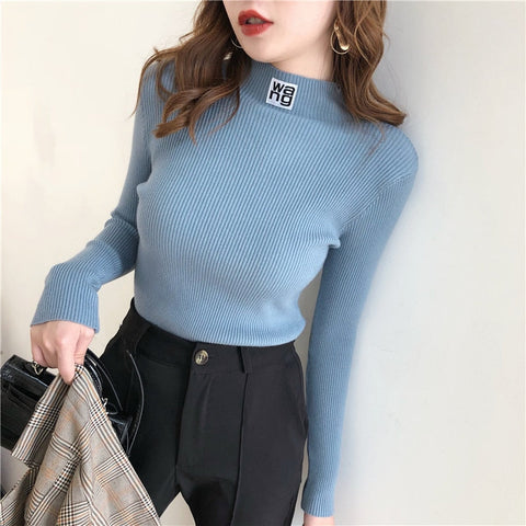 Slim Winter Sweaters Soft Femme Fashion