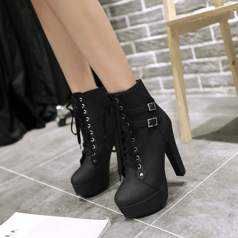 Pretty Warm High Heel Ankle Boots