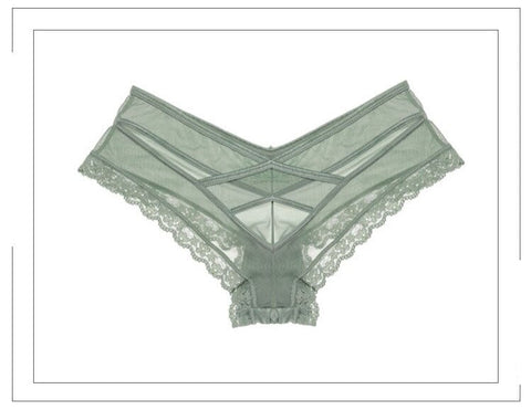 3pcs/Lot Panties Lace Low-Waist Brief Female Underwear Lady Cross Strap Hollow Out Lingerie G String Underpant