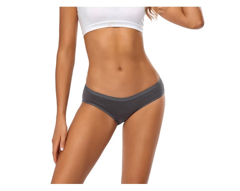 3PCS/Set Panties Underwear Solid Color Briefs Low-Rise Soft Panty Underpants Female Lingerie