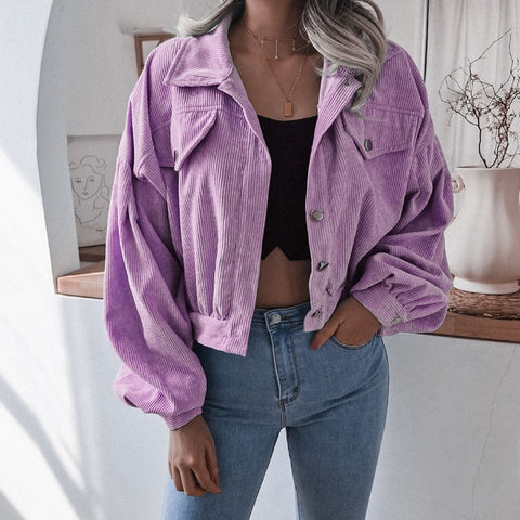 Loose Style Cropped Jackets