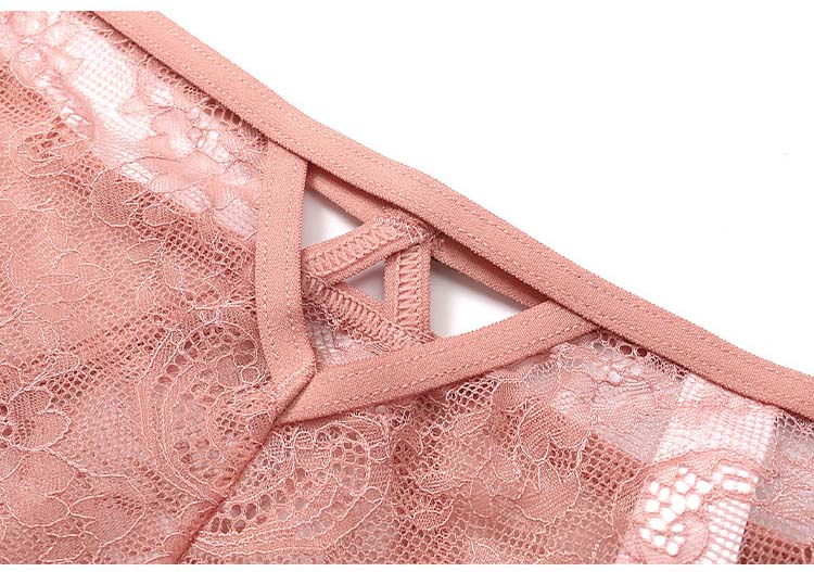 Classic Bandage Bra Set Lingerie Push Up Transparent Brassiere Lace Underwear Set Temptation Panties