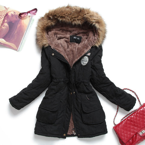 Casual Warm Fur Outwear Parka