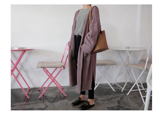 Casual Long Pocket Cardigan Sweater