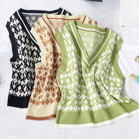 Korean Style Sleeveless Cute Vest