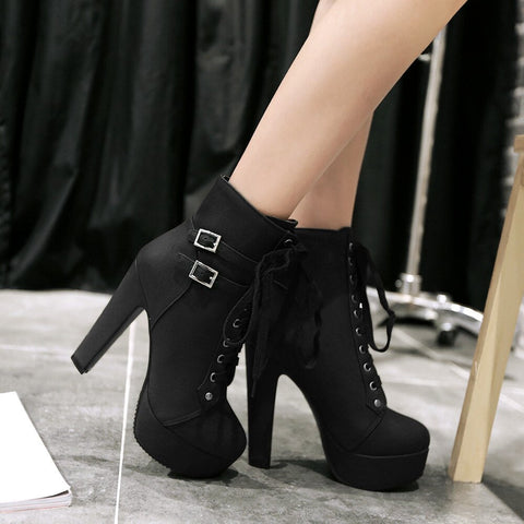 Pretty Warm High Heel Ankle Boots