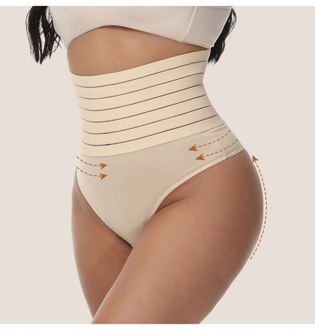 High Waist Shaping Thong Breathable Body Shaper Panties Slimming Tummy Underwear Butt Lifter Seamless Shaperwear