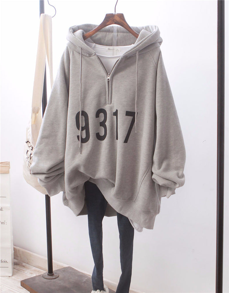 9317 Coole, lockere Hoodies im Winterstil