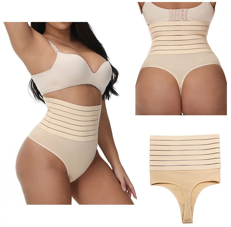 High Waist Shaping Thong Breathable Body Shaper Slimming Tummy Underwear Butt Lifter Seamless Panties Shaperwear