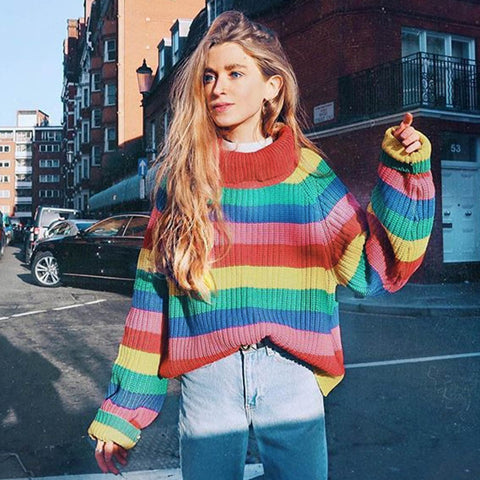 Colorful Knit Sweater