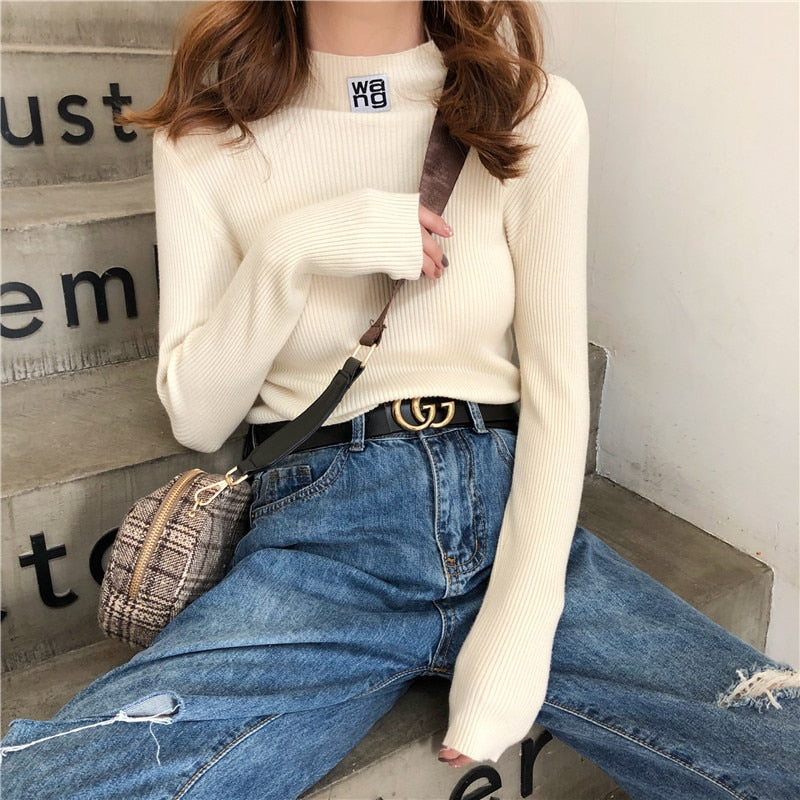 Slim Winter Sweaters Soft Femme Fashion