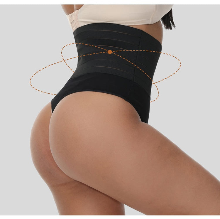 High Waist Shaping Thong Breathable Body Shaper Slimming Tummy Underwear Butt Lifter Seamless Panties Shaperwear