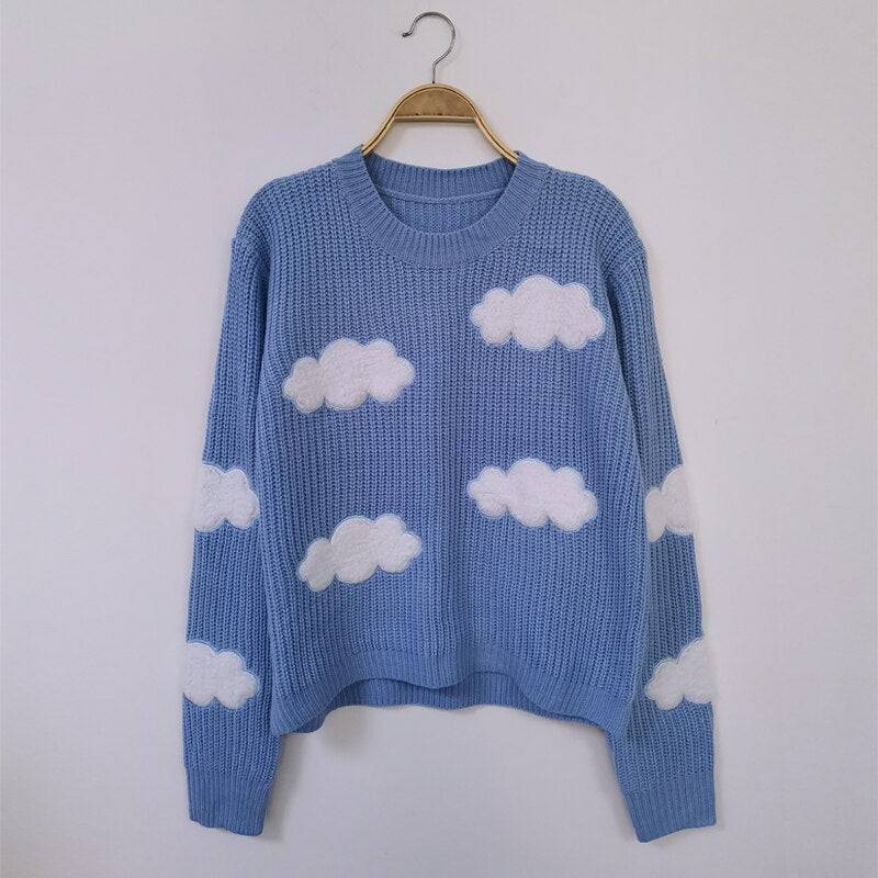 Cartoon Cloud Companions Sweater