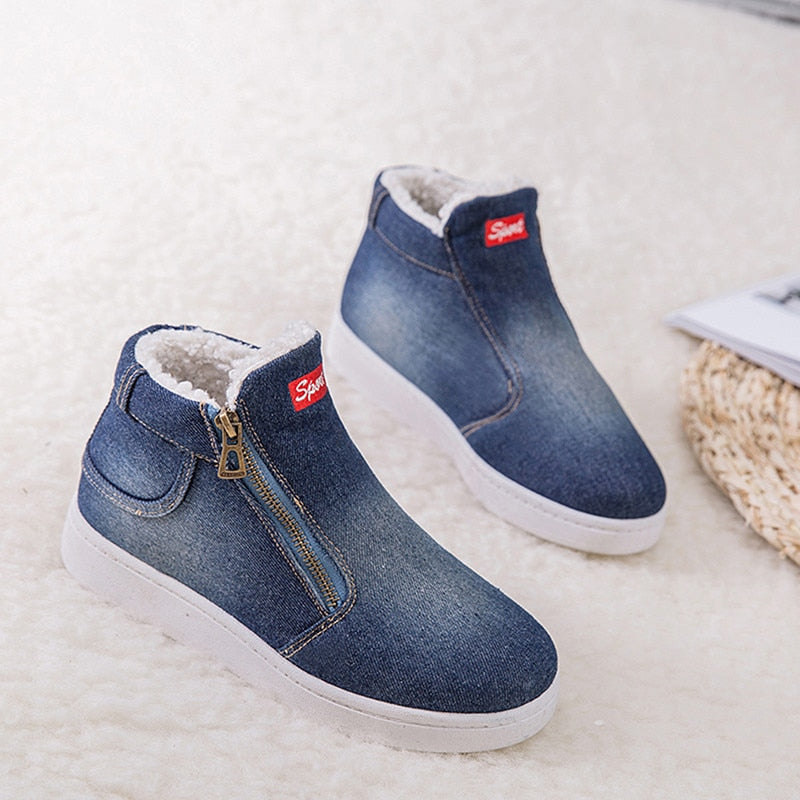 Trendy Denim Ankle Boots