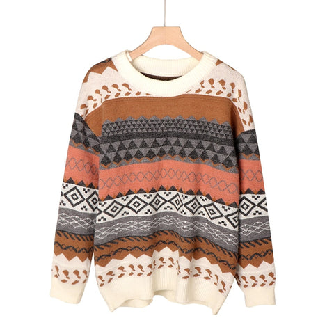 Femme Korean Style Rustic Vintage Style Winter Sweaters