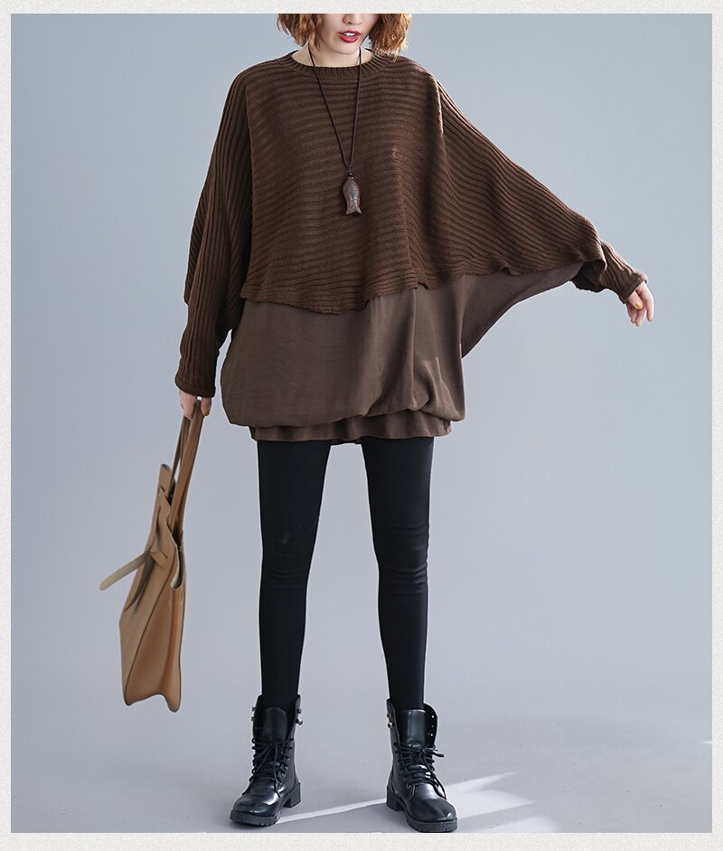 Plus Size Batwing Sleeve Sweater