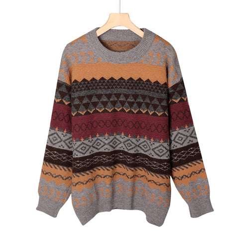 Femme Korean Style Rustic Vintage Style Winter Sweaters