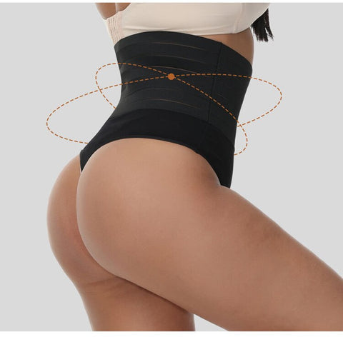 High Waist Shaping Thong Breathable Body Shaper Panties Slimming Tummy Underwear Butt Lifter Seamless Shaperwear