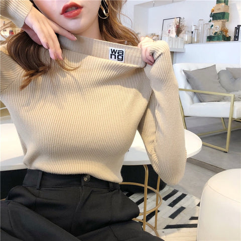 Slim Winter Sweaters Soft Femme Fashion