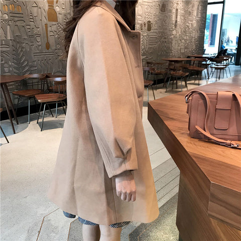 Autumn Classic Chic Casual Lapel Single-Breasted Outwear Coat