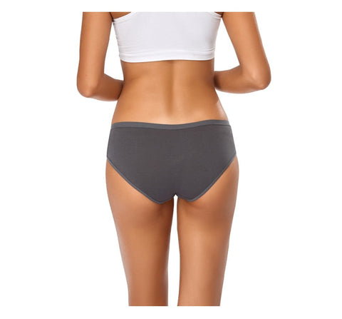 3PCS/Set Panties Underwear Solid Color Briefs Low-Rise Soft Panty Underpants Female Lingerie