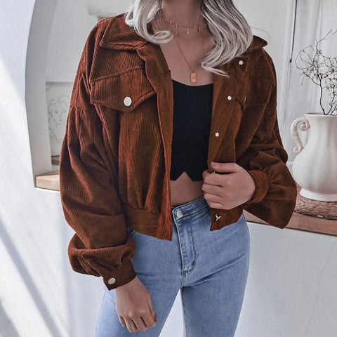 Loose Style Cropped Jackets