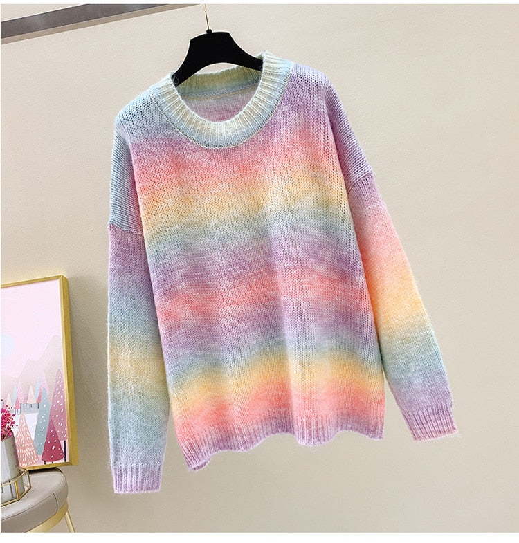 Rainbow Colorful Stripe Sweaters