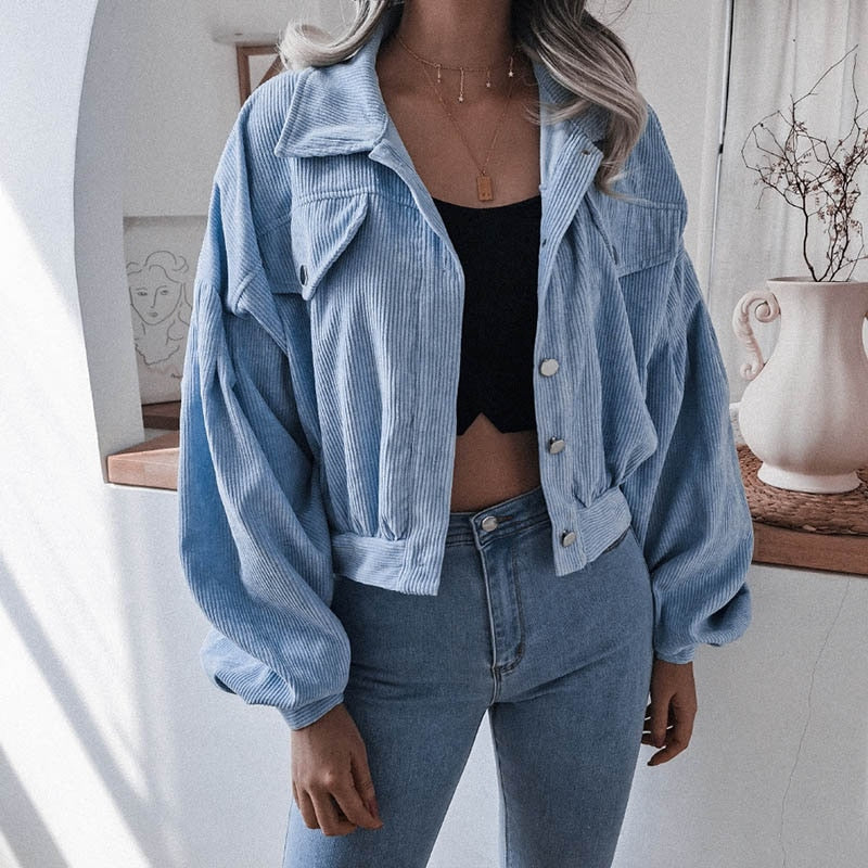 Loose Style Cropped Jackets