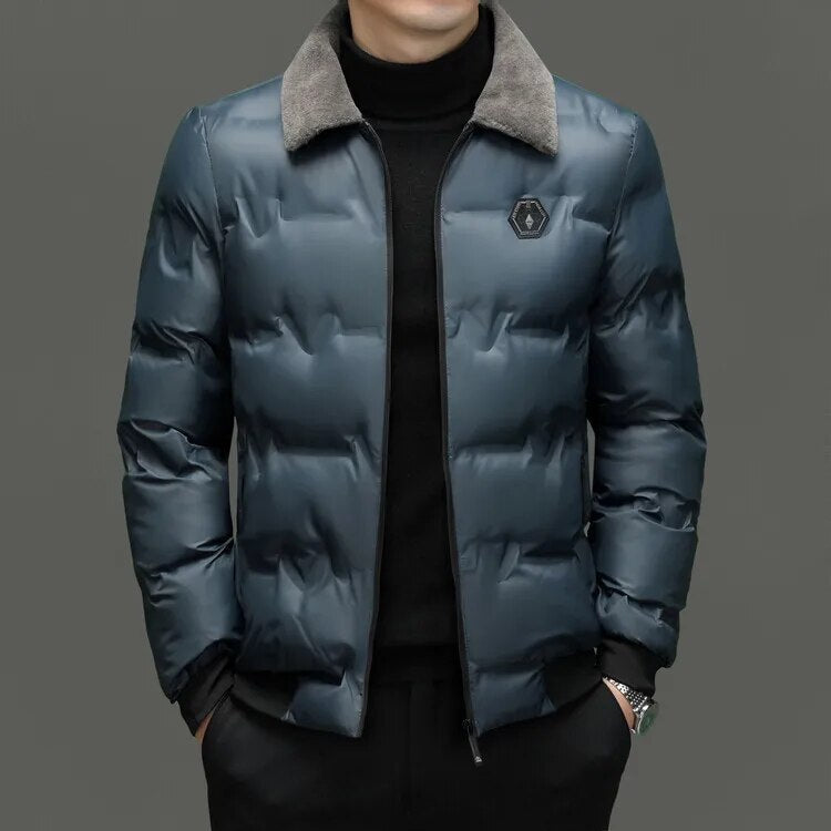 High Quality Warm Cotton Inside Zipper Coats For Men