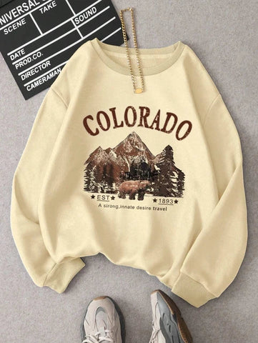Colorado Big Mountain Printed Cool Sweatshirts