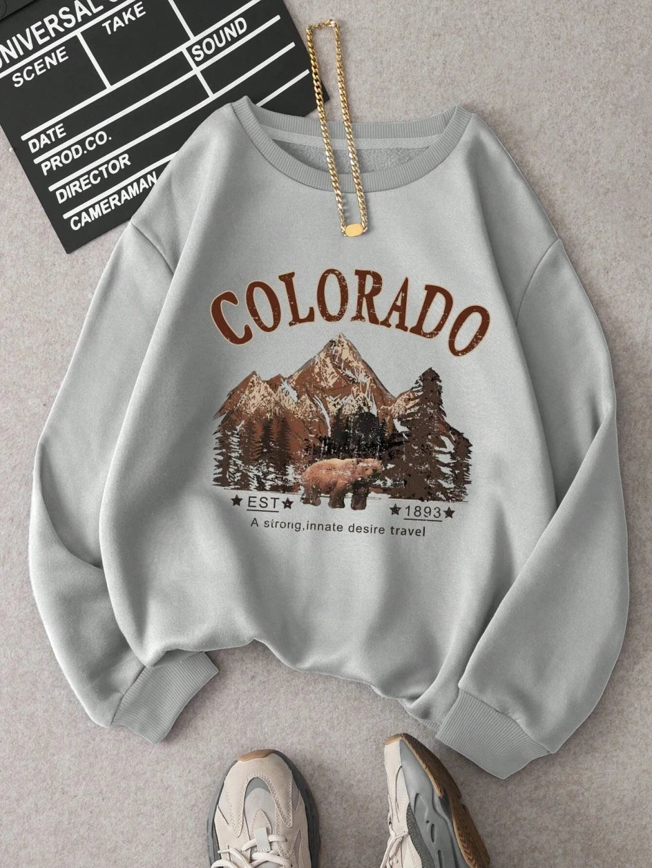 Colorado Big Mountain Printed Cool Sweatshirts