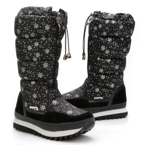 Knee High Warm Front Zipper Snow Boots