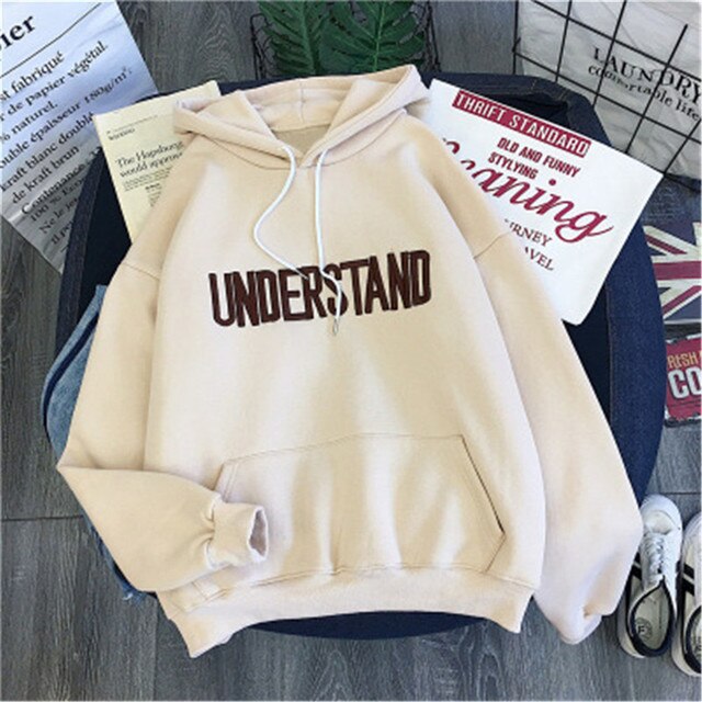 Understand Print Normale weiche Winter-Hoodies