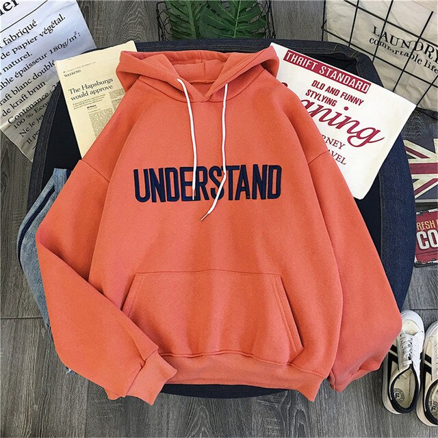 Understand Print Regular Soft Winter Hoodies