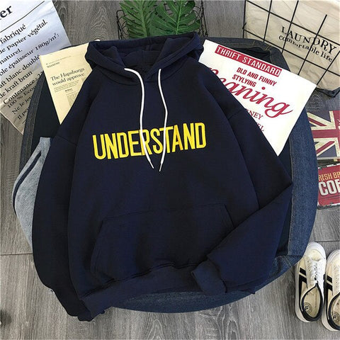 Understand Print Normale weiche Winter-Hoodies