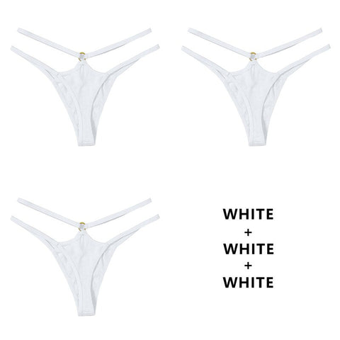 3 Teile/los Baumwolle Höschen G-String Tanga Aushöhlen Unterwäsche Bandage Nahtlose Weiche Knickers Dessous Dessous